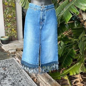 Gap, jeans, fringe, denim, pencil skirt